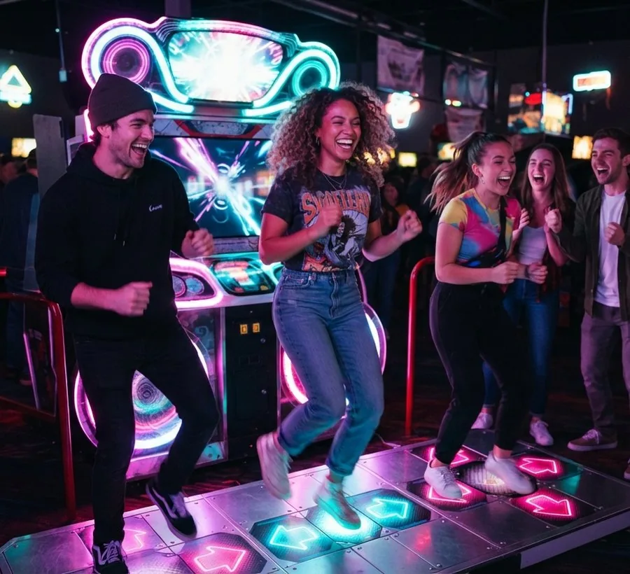 Dance game at the Altitude Arena arcade